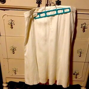 Lauren Ralph Lauren linen aline white skirt 12